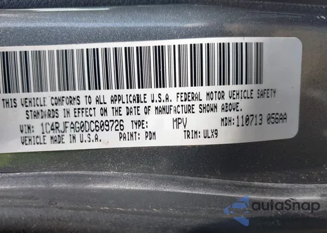 2013 Jeep Grand Cherokee Laredo из США, поврежденный, VIN 1C4RJFAG0DC609726